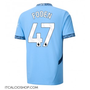 Manchester City Phil Foden #47 Prima Maglia 2024-25 Manica Corta